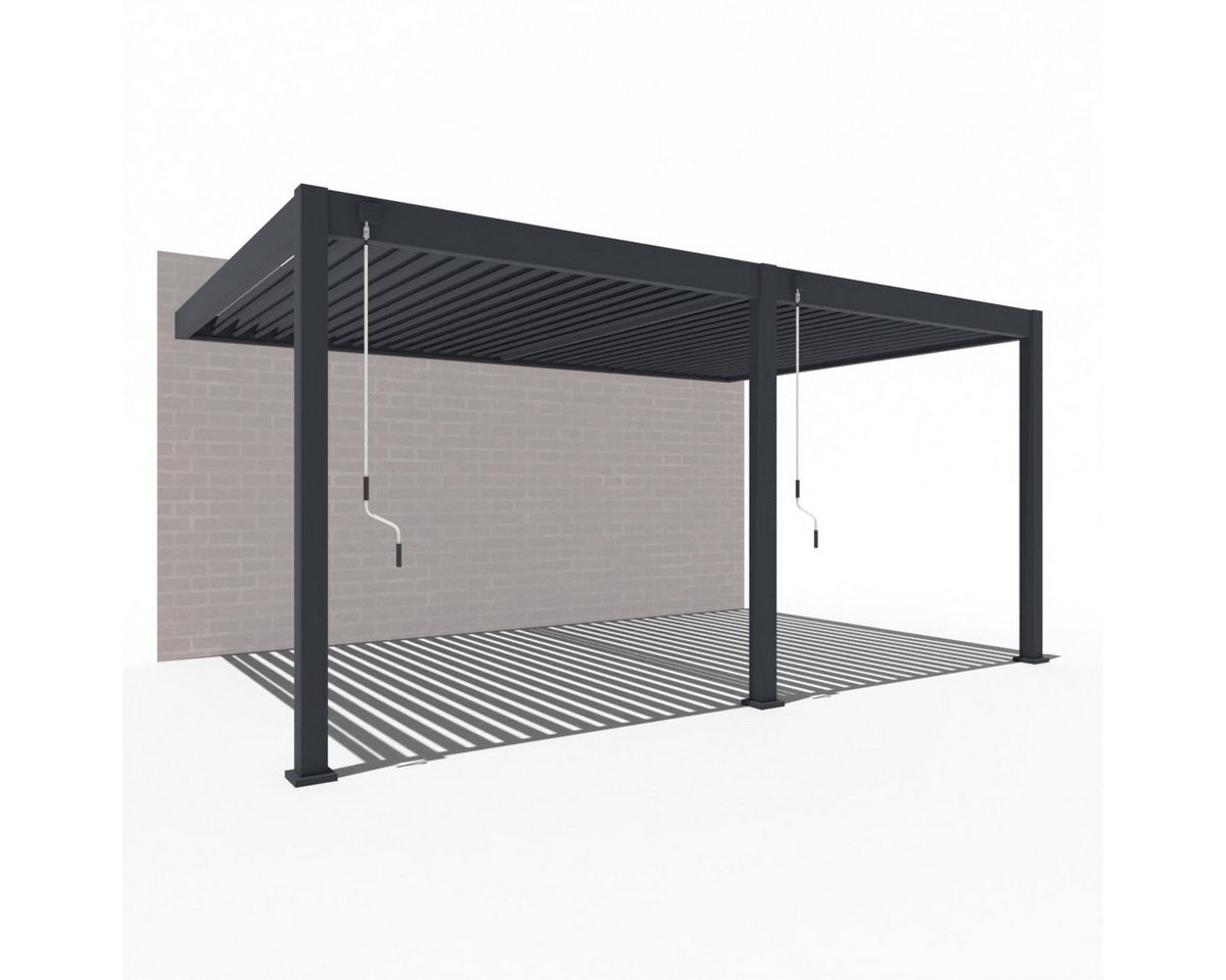 Weide Pergola Deluxe Wand Voll-Alu Pavillon 3,6 x 5,3 M Wand Pergola von Weide