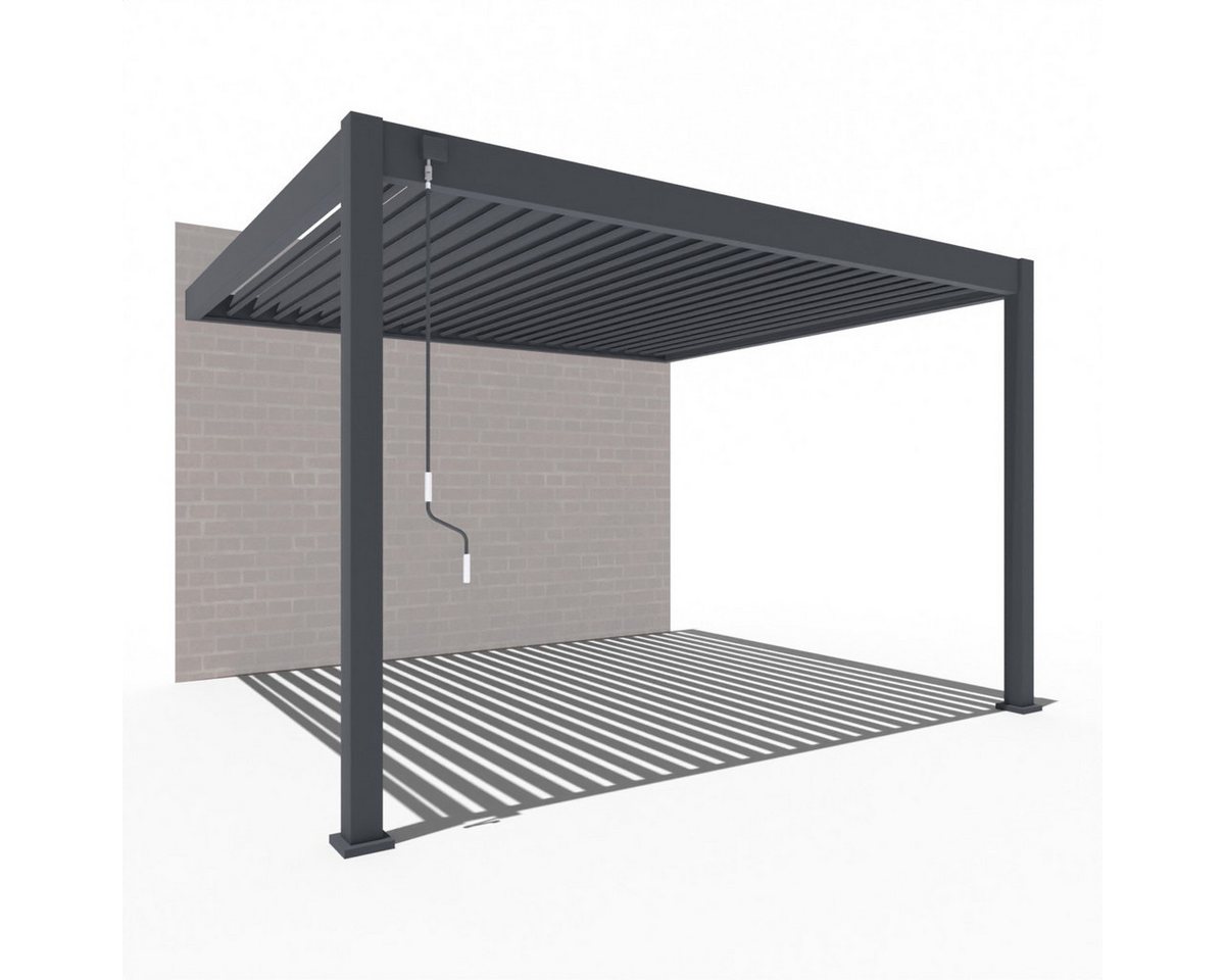 Weide Pergola Deluxe Wand Voll-Alu Pavillon 3 x 4 M Wand Pergola von Weide