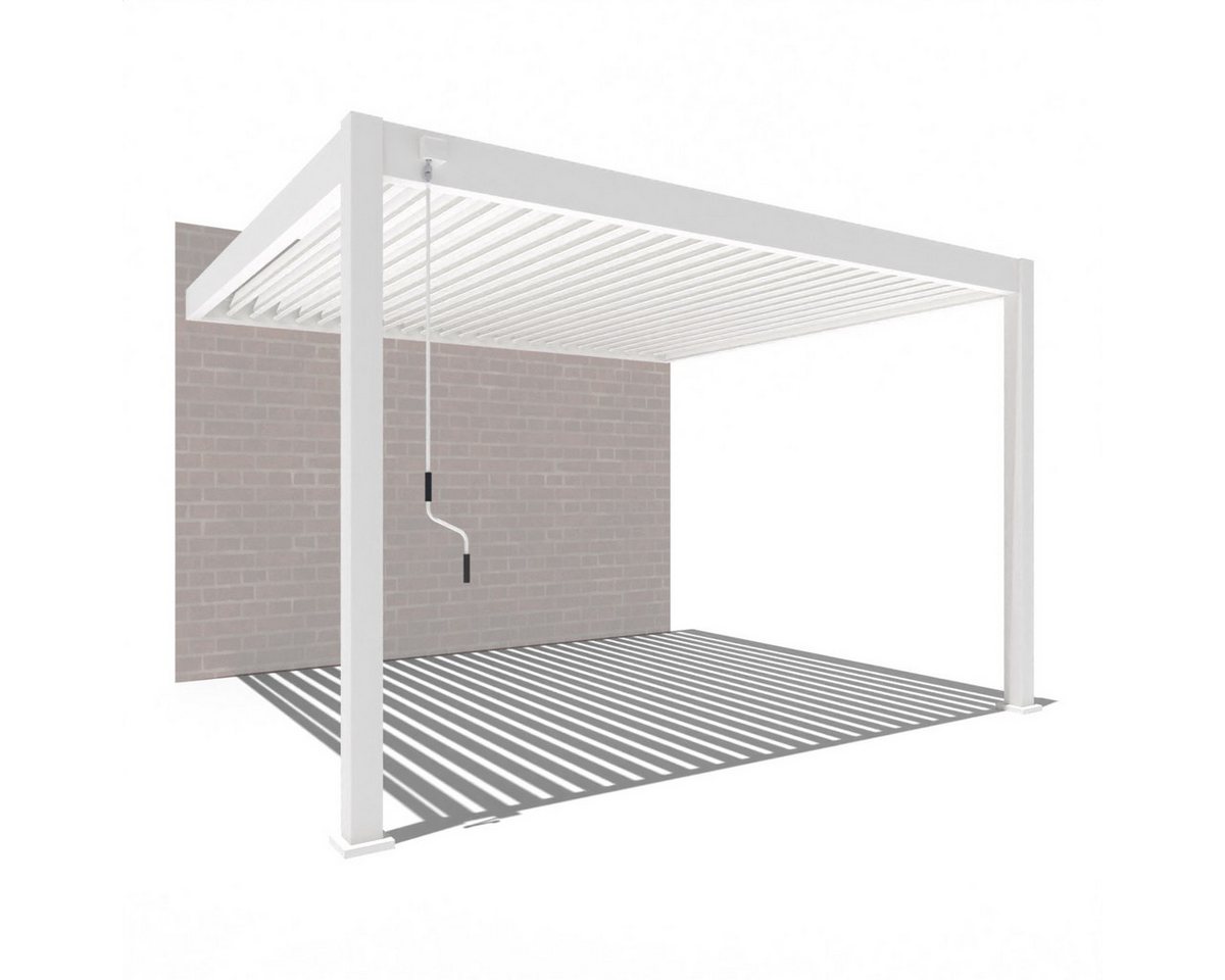 Weide Pergola Deluxe Wand Voll-Alu Pavillon 3 x 4 M Wand Pergola von Weide