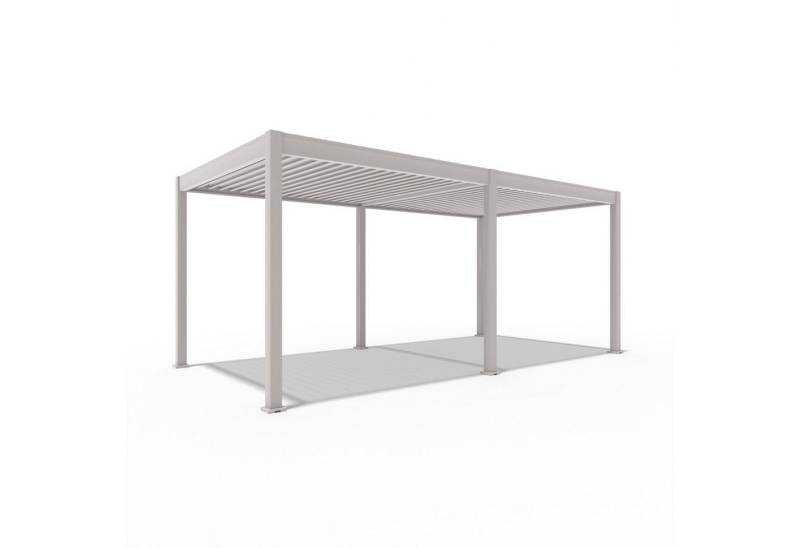 Weide Pergola Elektrische Pergola Deluxe Sand Aluminium 3 x 6 M Inkl. LED, BxTxH: 600x300x255 cm von Weide