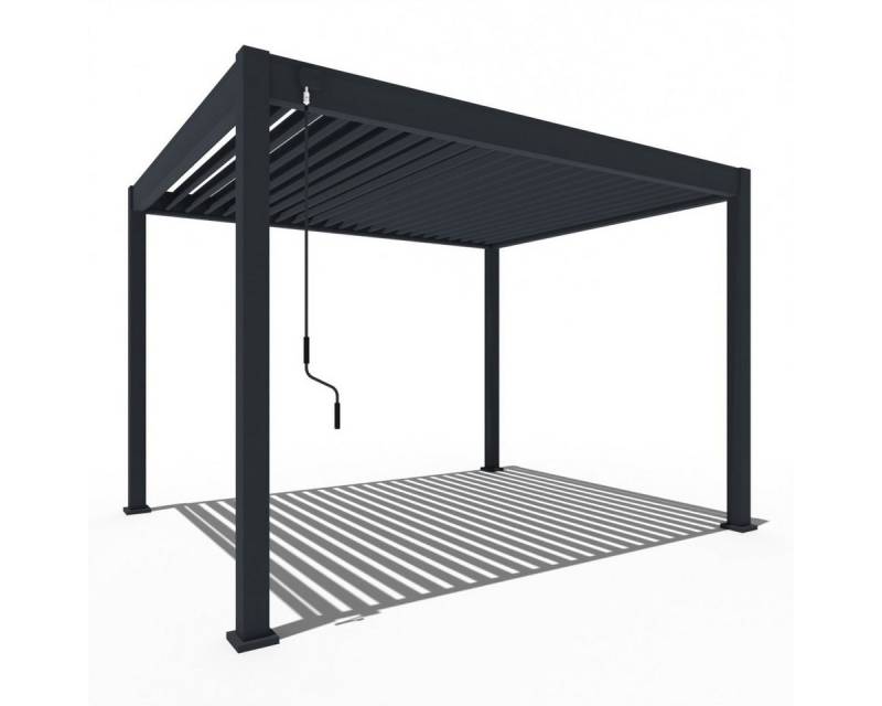 Weide Pergola Classic Pavillon Terrassenüberdachung Aluminium 3 x 3,6 M anthrazit von Weide