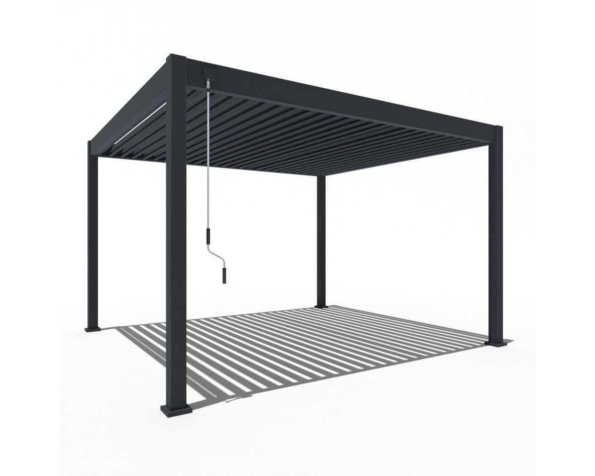 Weide Pergola Deluxe Voll-Alu Pavillon 3,6 x 4 M anthrazit Pergola von Weide