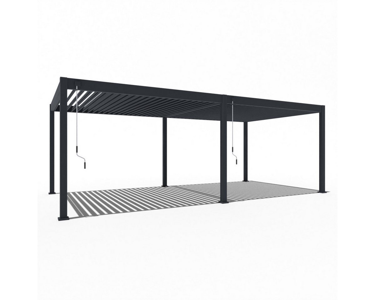 Weide Pergola Deluxe Voll-Alu Pavillon 3,6 x 7,2 M anthrazit Pergola von Weide