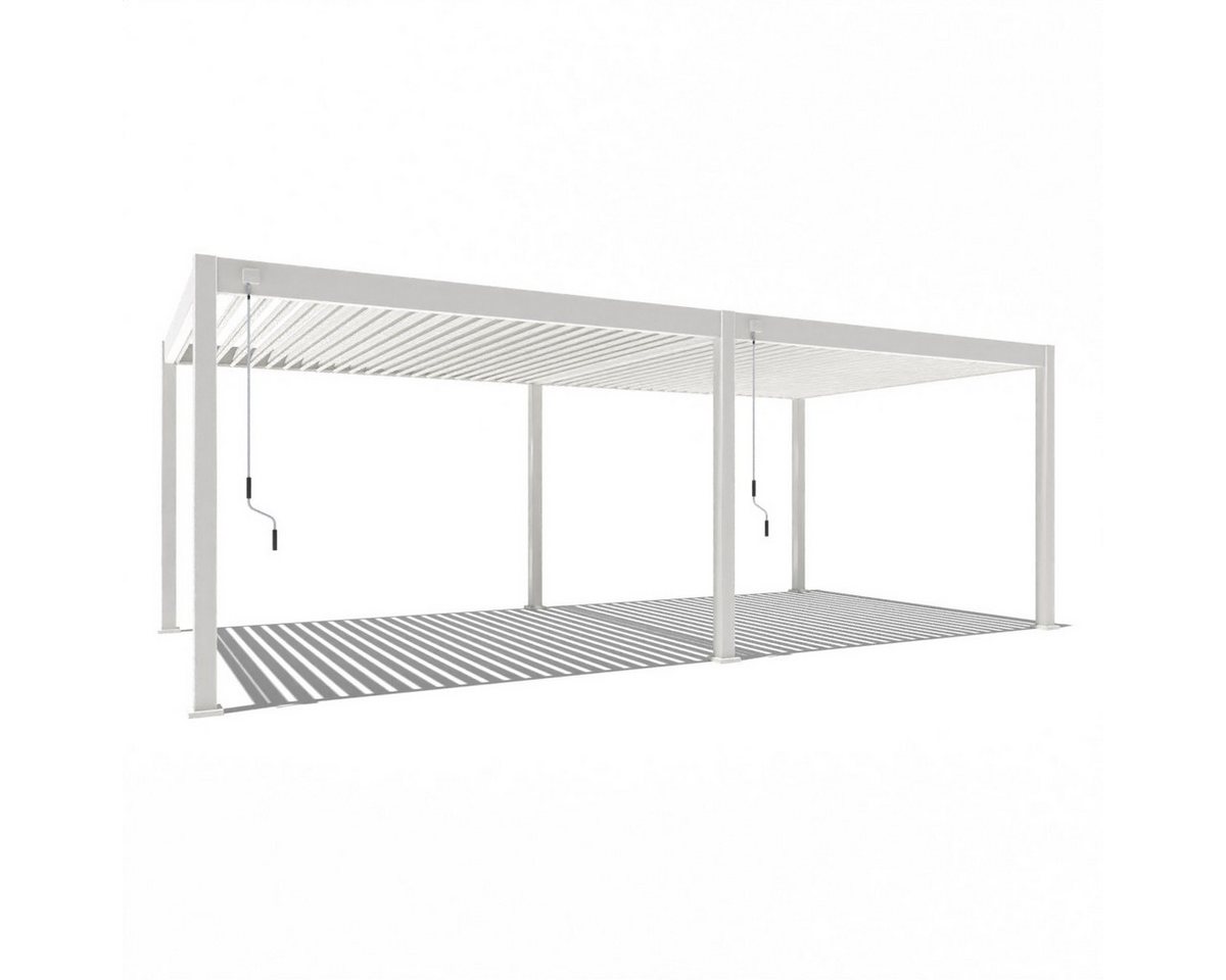 Weide Pergola Deluxe Voll-Alu Pavillon 3,6 x 7,2 M weiß Pergola von Weide