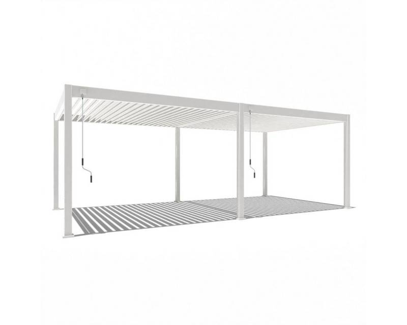 Weide Pergola Deluxe Pavillon Terrassenüberdachung Aluminium 3,6 x 7,2 M weiß von Weide