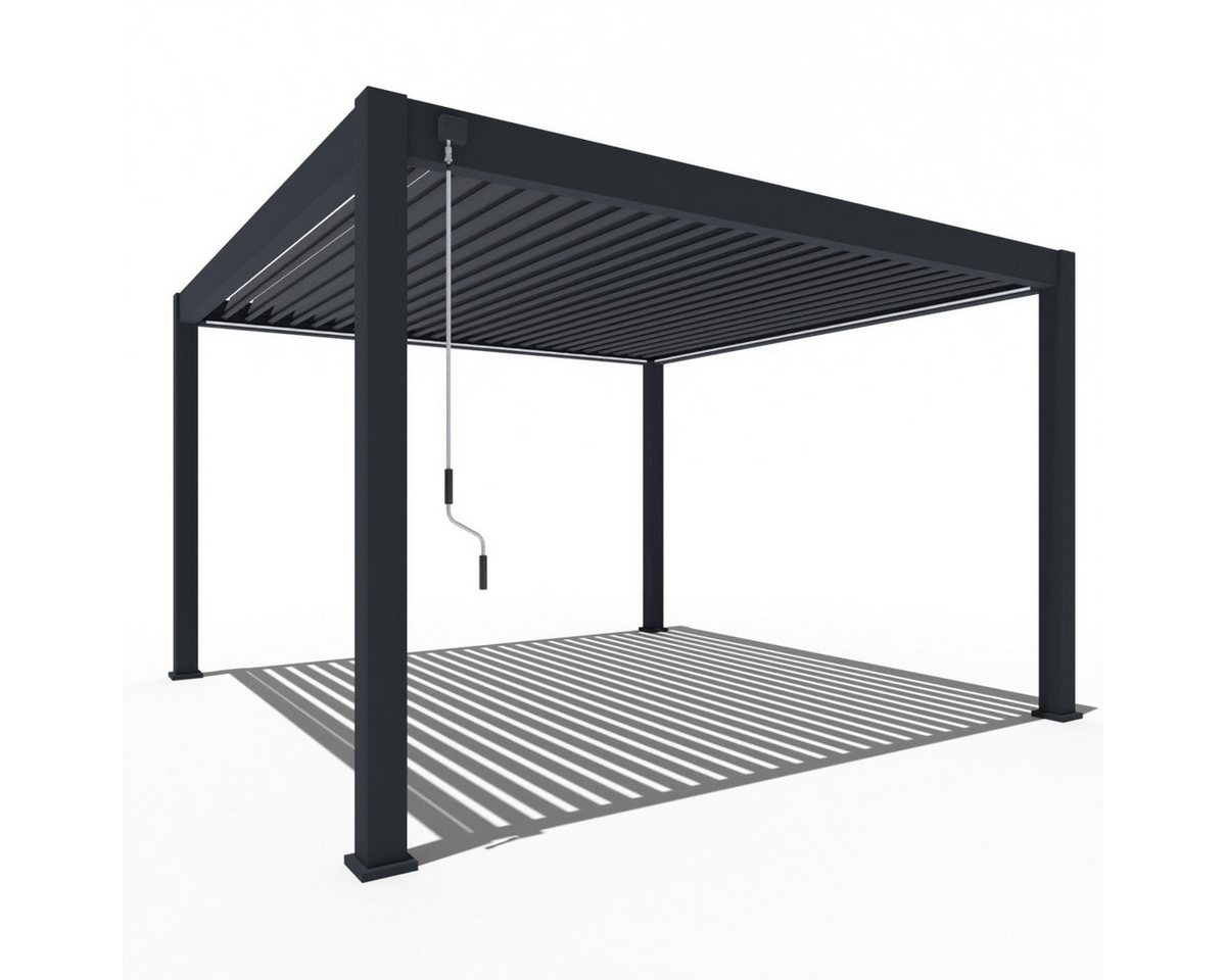 Weide Pergola Deluxe Plus Voll-Alu Pavillon 4 x 4 M anthrazit Pergola von Weide