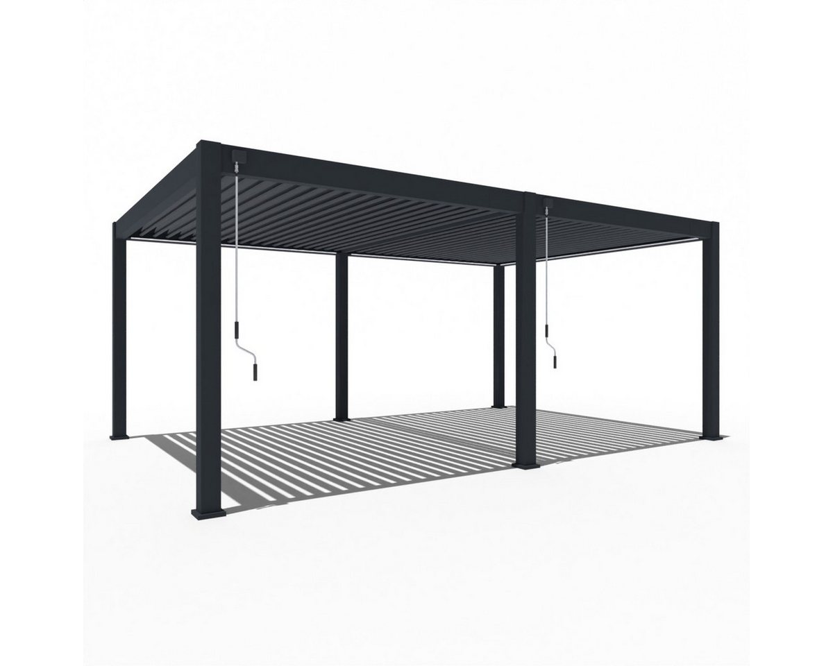 Weide Pergola Deluxe Plus Voll-Alu Pavillon 4 x 6 M anthrazit Pergola von Weide