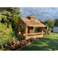 xxl Vogelhaus Vogelfutterhaus Futterspender Vogelhäuschen Futterhaus Futterhäuschen Handarbeit xxl Vogelhaus Vogelfutterhaus Futterspender Vogelhäuschen Futterhaus Futterhäuschen Handarbeit von Weidenhandel