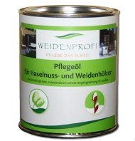 WEIDENPROFI Pflegeöl, für Weidenzäune, Haselnusszäune, Robinienzäune und Holzzäune und -Möbel, mit 750 ml Inhalt WEIDENPROFI Pflegeöl, für Weidenzäune, Haselnusszäune, Robinienzäune und Holzzäune und -Möbel, mit 750 ml Inhalt von WEIDENPROFI