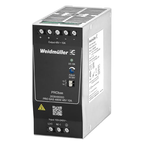 Weidmüller PRO BAS 480W 48V 10A Hutschienen-Netzteil (DIN-Rail) Inhalt 1St. von WeidmÃ¼ller