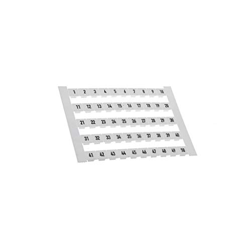 50X 0468660001 DEK 6 FW 1-50 Markierer weiss für Verbinder von 6,2mm Breite B: 6 von Weidmüller