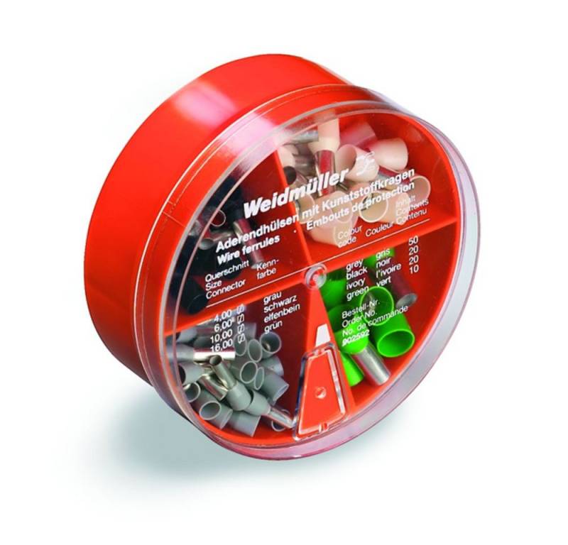 Weidmüller Aderendhülsen Weidmüller 9025400000 Aderendhülsen-Sortiment 4 mm², 6 mm², 10 mm², 16, H-BOX 4,0-16,0QMM DIN Weidmüller Aderendhülsen Weidmüller 9025400000 Aderendhülsen-Sortiment 4 mm², 6 mm², 10 mm², 16, H-BOX 4,0-16,0QMM DIN von Weidmüller