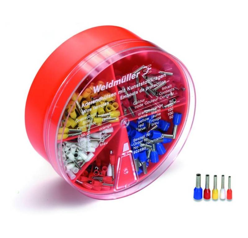 Weidmüller Aderendhülsen Weidmüller 9025430000 Aderendhülsen-Sortiment 0.5 mm², 0.75 mm², 1 mm², H-BOX 0,5-2,5QMM DIN Weidmüller Aderendhülsen Weidmüller 9025430000 Aderendhülsen-Sortiment 0.5 mm², 0.75 mm², 1 mm², H-BOX 0,5-2,5QMM DIN von Weidmüller
