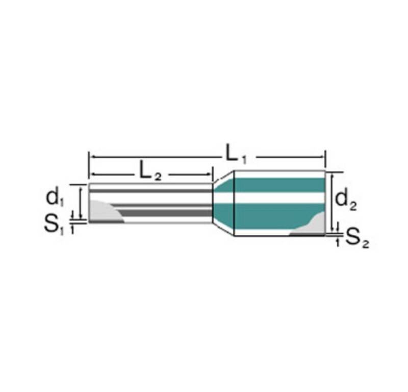 Weidmüller Aderendhülsen Weidmüller 9026070000 Aderendhülse 0.75 mm² Teilisoliert Weiß 500 St., H0,75/14 W SV von Weidmüller
