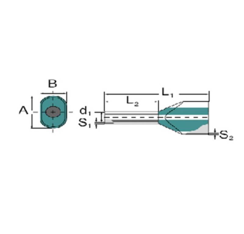 Weidmüller Aderendhülsen Weidmüller 9037410000 Zwillings-Aderendhülse 0.75 mm² Teilisoliert Gra, H0,75/14D ZH GR von Weidmüller