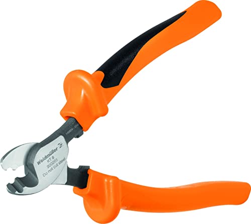 Weidmüller Kabelschneider KT 8 (für Kupfer-/Aluminiumkabel bis ø 8 mm, VDE + GS geprüft Schutzisolation bis 1000 V, Kabelzange) 480778 von Weidmüller