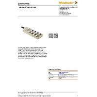 Weidmüller SAI-8-F 5P 2M 0.5/1.0U 7915030000 Sensor/Aktorbox passiv M12-Verteiler mit Metallgewinde von Weidmüller