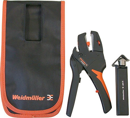 Weidmüller Stripax® Abisolierzange 0,08... 10 mm² - Weidmüller Abmantelwerkzeug AM25 - Weidmüller Gürteltasche aus Kordura Material von Weidmüller