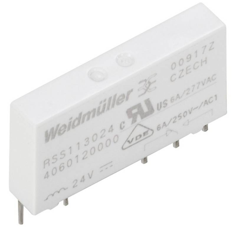 Weidmüller Zeitrelais Weidmüller RSS113024F Steckrelais 24 V/DC 6 A 1 Wechsler 18 St., (RSS113024F) von Weidmüller