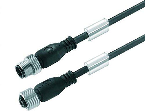 Weidmüller sail-m12gm12g-4 – 10U 10 m schwarz-Kabel Signal – Kabel-Signal (10 m, M12, schwarz) von Weidmüller