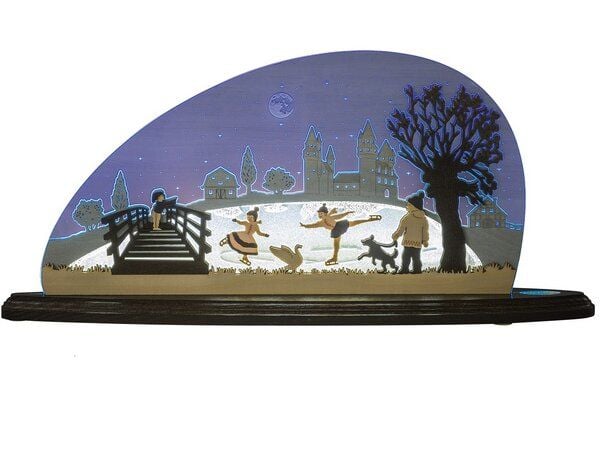 Weigla® Holzkunst Moderne Motivleuchte LED- Schwibbogen "Eiszauber NEU" wunderschön von Weigla® Holzkunst