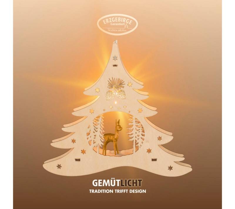 Weigla Dekobaum (1 St), Erzgebirge garantiert, Weihnachtsdeko Innen, Weihnachtsbeleuchtung von Weigla