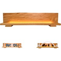 Weigla LED Dekolicht "Dekosockel aus lackiertem Eschenholz, BxHxT: 60x14,4x7 cm" Deko aus dem Erzgebirge für Weihnachten und das ganze Jahr von Weigla
