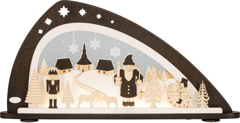 Weigla LED Schwibbogen Original erzgebirgische Weihnacht, Höhe ca. 33,8 cm (1-tlg), Weihnachtsdeko aus dem Erzgebirge, Deko fürs Fenster, aus Holz von Weigla