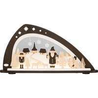 Weigla LED Schwibbogen "Original erzgebirgische Weihnacht, Höhe ca. 33,8 cm", Weihnachtsdeko aus dem Erzgebirge, Deko fürs Fenster, aus Holz von Weigla