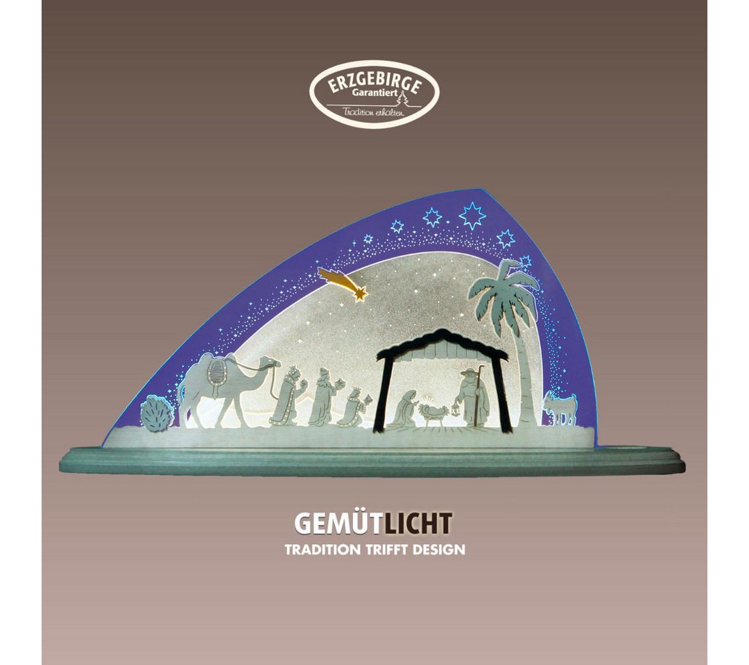 Weigla Lichterbogen LED Christi Geburt, moderner Schwibbogen aus Holz & Acrylglas (1-tlg), Erzgebirge garantiert, Weihnachtsdeko Innen, Weihnachtsbeleuchtung Weigla Lichterbogen LED Christi Geburt, moderner Schwibbogen aus Holz & Acrylglas (1-tlg), Erzgebirge garantiert, Weihnachtsdeko Innen, Weihnachtsbeleuchtung von Weigla