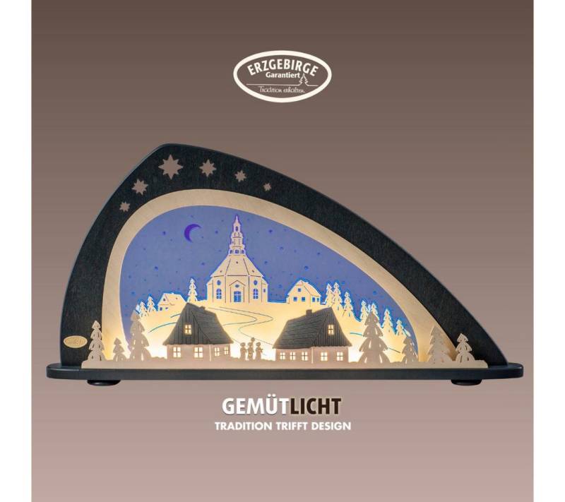 Weigla Lichterbogen LED Seiffen, moderner Schwibbogen aus Holz & Acrylglas,Made in Germany (1-tlg), Erzgebirge garantiert, Weihnachtsdeko Innen, Weihnachtsbeleuchtung von Weigla