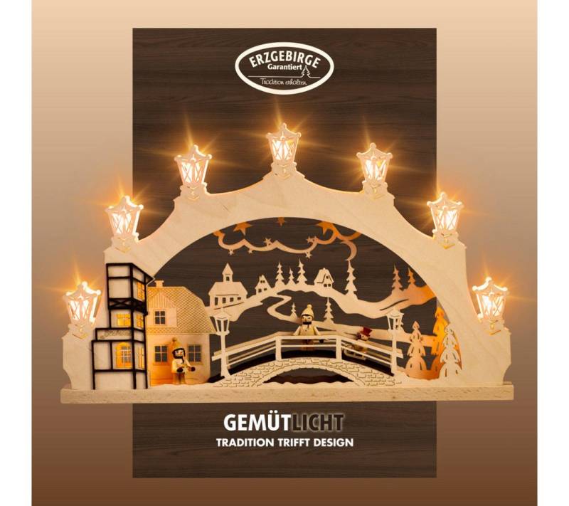 Weigla Lichterbogen (1-tlg), Erzgebirge garantiert, Weihnachtsdeko Innen, Weihnachtsbeleuchtung von Weigla
