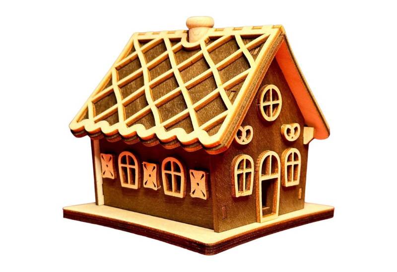 Weigla Räuchermännchen Bastelset Rauchhaus Pfefferkuchenhaus (10,5cm) von Weigla Holzkunst von Weigla
