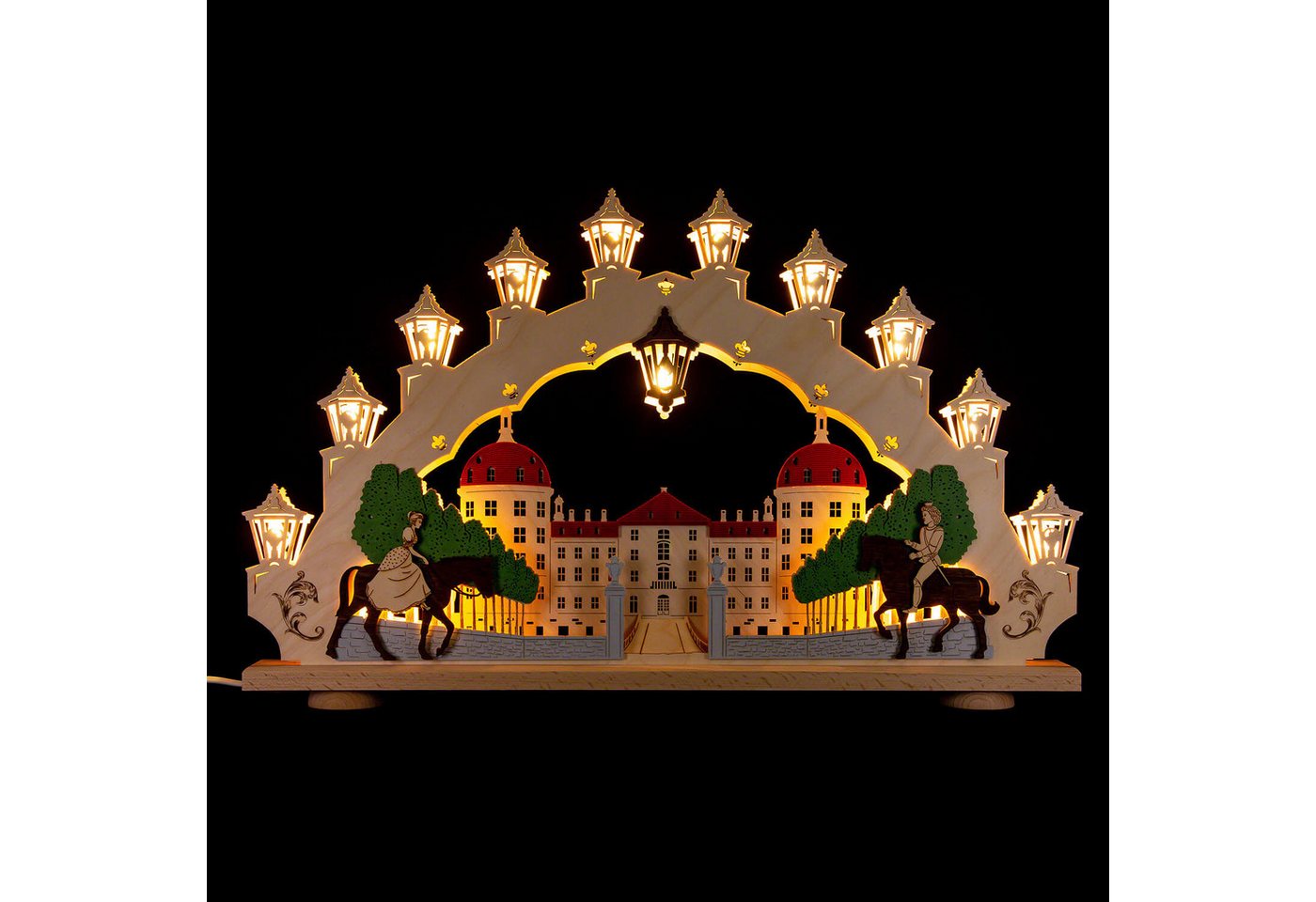 Weigla Schwibbogen Schwibbogen "Moritzburg" (66x41cm) von Weigla Holzkunst von Weigla