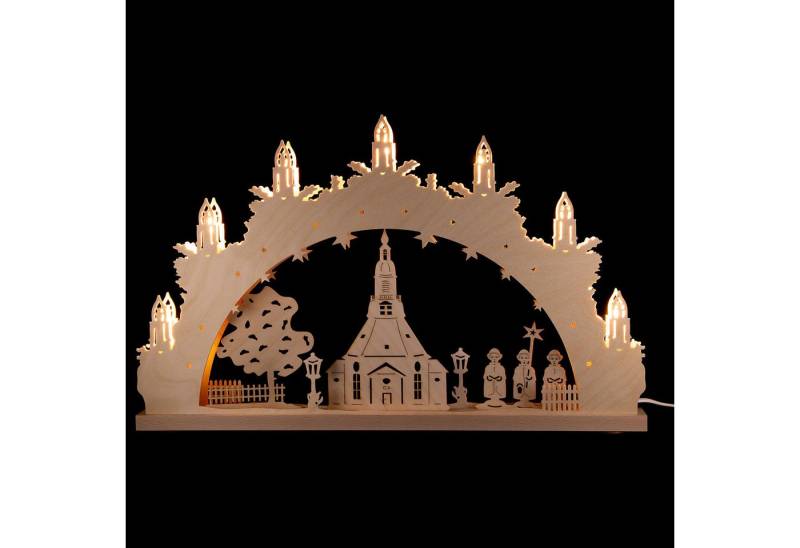 Weigla Schwibbogen Schwibbogen "Seiffener Kirche" (52x31,7x4,5cm) von Weigla Holzkunst von Weigla