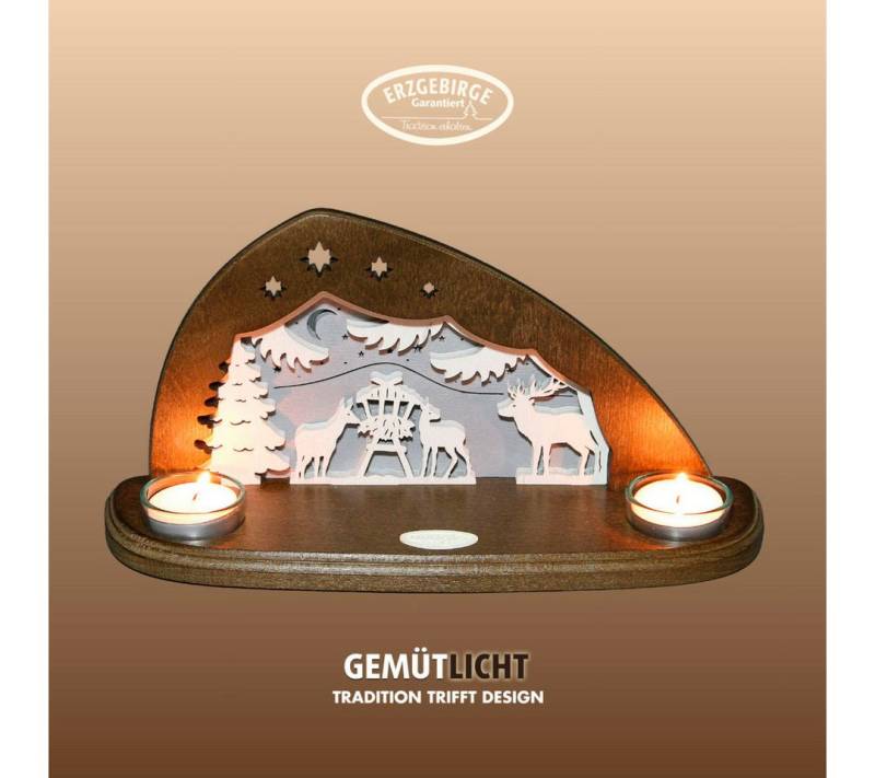 Weigla Teelichthalter (1 St), Erzgebirge garantiert, Weihnachtsdeko Innen, Weihnachtsbeleuchtung von Weigla