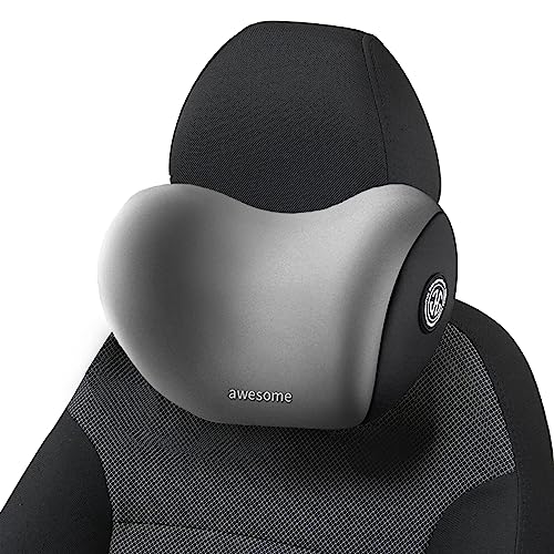 Auto-nackenkissen, Autositz-kopfstütze aus Memory-schaumstoff Mit Verstellbaren Trägern, Memory-schaumstoff und Atmungsaktivem, Abnehmbarem Bezug, Geeignet zum Fahren, Spielen, Bürositz(Gray) von Weigudoc