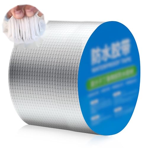 Weigudoc Butylband Aluminium-dichtungsband Hochtemperatur-aluminiumband Außenwand Dach Leckage Oberfläche Rissreparatur Wasserdichtes Klebeband 50 MM X 5 M von Weigudoc