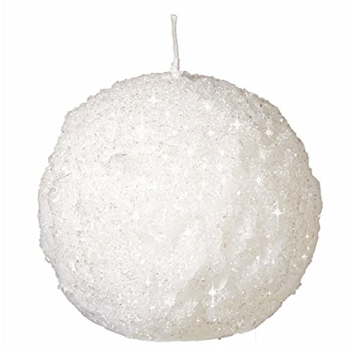 Weihnachtskerzen 4er Set Kugelkerze Schneeball Ø 7 cm von Weihnachtskerzen