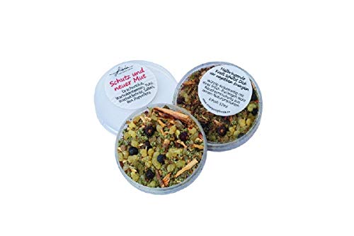 Räuchermischung Schutz und Neuer Mut 37 ml Dose; würzig-kräuterartig mit Einer frisch-fruchtigen Note von Weihrauch