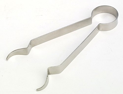 Weihrauch Kohlezange Messing vernickelt Silber Länge 18 cm für Räucherkohle von Weihrauch