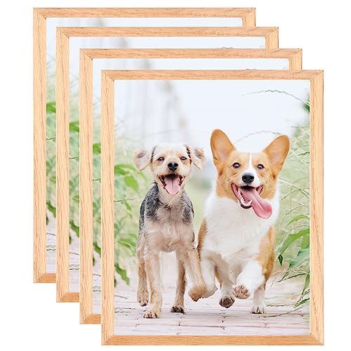 Weikani A3 Fotorahmen, 4 Pack-29.7x42cm Eiche Bilderrahmen Plexi-Glas, Zertifikatsrahmen für Wandmontage oder Tischplatte Display, Satz von 4 von Weikani