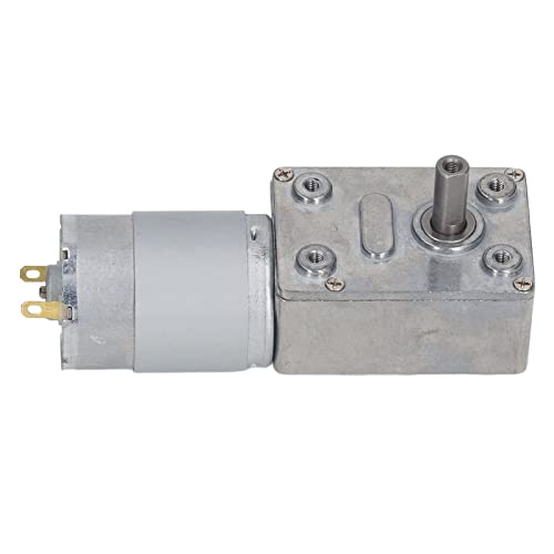 Weikeya DC-Schneckengetriebemotor, Kurze Ausgangswelle, Untersetzungsgetriebemotor, Aluminium, Messing, 60 U/min, DC24 V, selbstsichernd für Türöffner von Weikeya