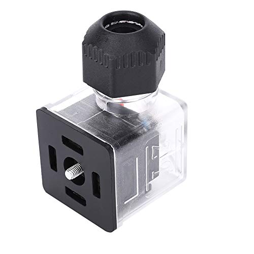 Weikeya Solenoid Spule Stecker, Transparent Solenoid Spule Verbinder Steckdose DC24V./12V. Plastik Gemacht zum Wasser Druck Solenoid Ventil Spule (Transparent),Befestigungsteile von Weikeya