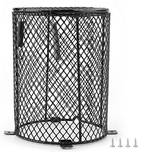 W?rmelampe Mesh Abdeckung, Keramik W?rmelampenhalter Amphibien Anti Hot K?fig Reptilienheizung Lampenschutz Langlebig f¨¹r Keramikgl¨¹hbirne f¨¹r Reptilienlampen(Rund geformt) von Weikeya