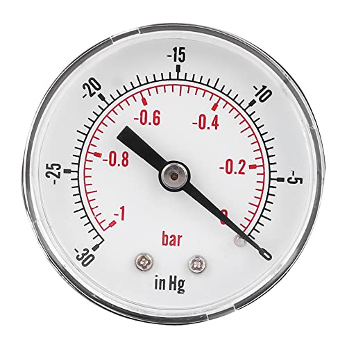 Weikeya Axial-Vakuummeter besserer Mini Dial Air Vakuum Manometer Schutz transparente Abdeckung Luft-Vakuummeter Haltbarkeit 1/8 BSPT für Luft von Weikeya