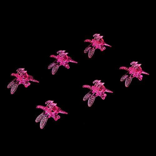 Weikeya Kunststoff-Orchideen-Clip, starker Griff, 100 Stück, praktische Orchideen-Clips für Weihnachtskränze für Gurken für Orchideen (rot) von Weikeya