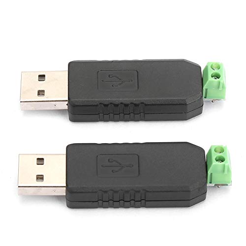 Weikeya USB-zu-RS485-Konverter-Adapter, PTZ Contr Schwarz, 2 STÜCKE RS485-Anschluss für Zugangskontrollsystem von Weikeya