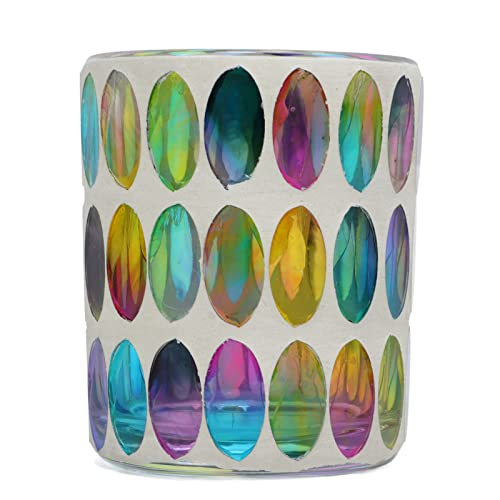 Weikeya Votivkerzenhalter, Mosaik-Design, Mosaik-Teelichthalter, buntes Glas, multifunktional, lebendiger Glanz für Schlafzimmer von Weikeya