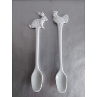 Wallendorf-~2 Porzellan Löffel -~Deko-~ von Weimahporzellan